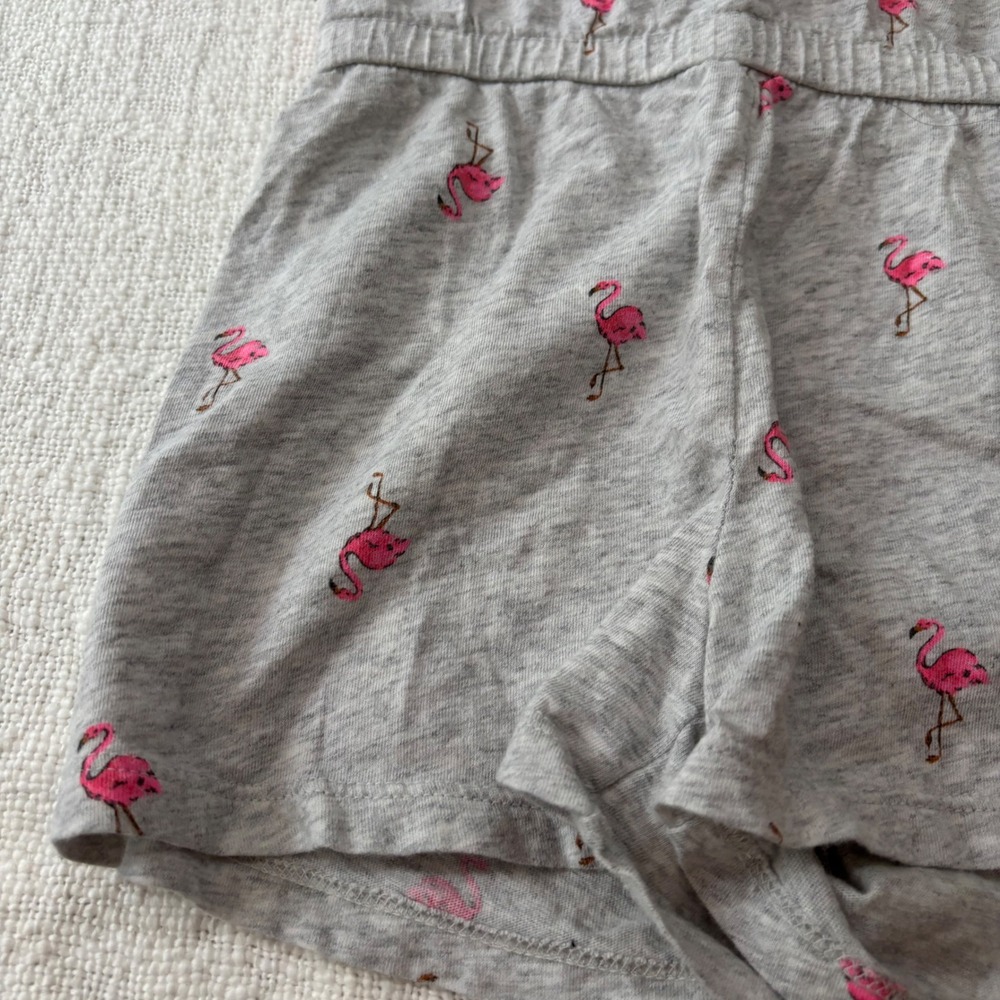 Old Navy Girls Size 6-7 Summer Bundle Rompers Shorts Floral Flamingo 4pc Set - Picture 7 of 10